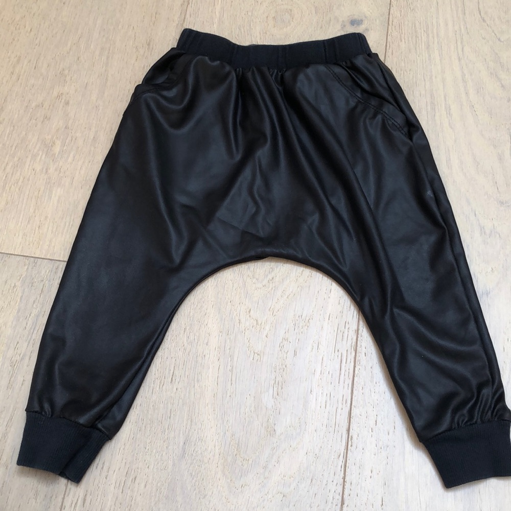 Joah love faux leather harem pants